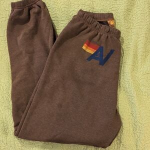 Aviator Nation Dark Brown Sweatpants